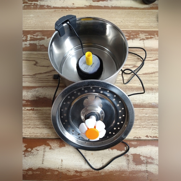 POLAME Pet Flower Water Fountain Stainless Steel - Picture 5 of 12